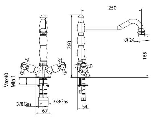 547820KO06 Смеситель Bandini Antica Santreyd - Вид №2