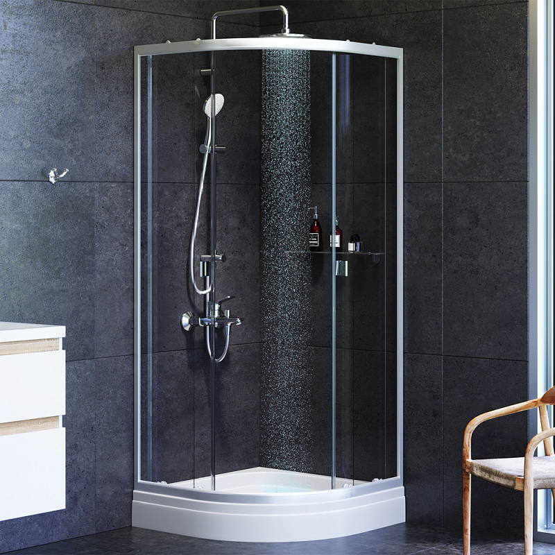 W88G-205-080MT Twin Slide Душевое ограждение без поддона 80x80 AM.PM X-Joy  - Вид №2