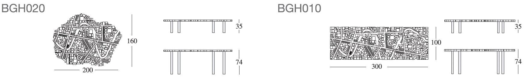 edra Стол со столешницей из экструдированного алюминиевого профиля  Bgh020-bgh010  - Вид №5