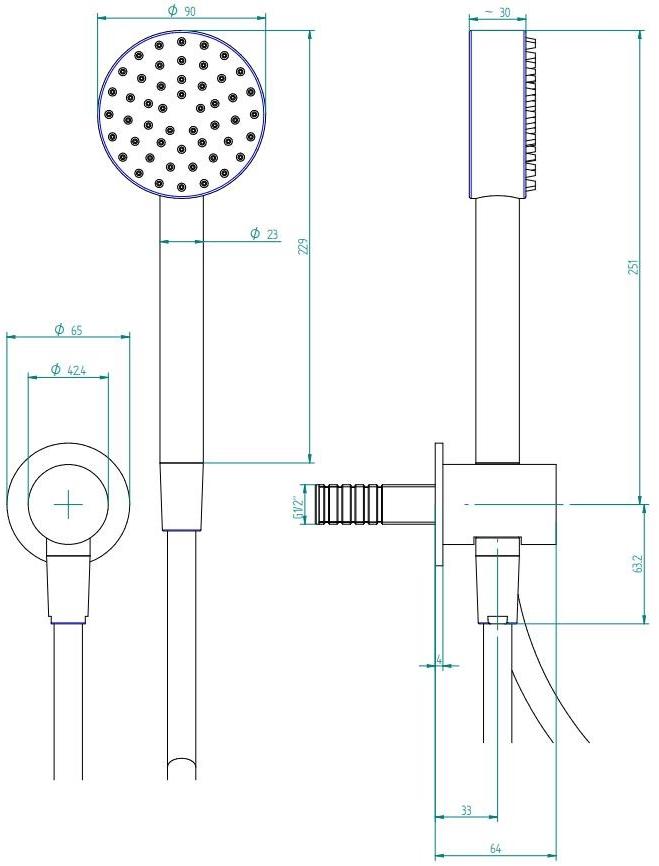 ZAZZERI Направляющая из нержавеющей стали с ручным душем Z316 sun-id-1422005 - Вид №4