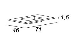 Мебель для ванной CEZARES BELLAGIO 70 Black&Gold Stone - Вид №5