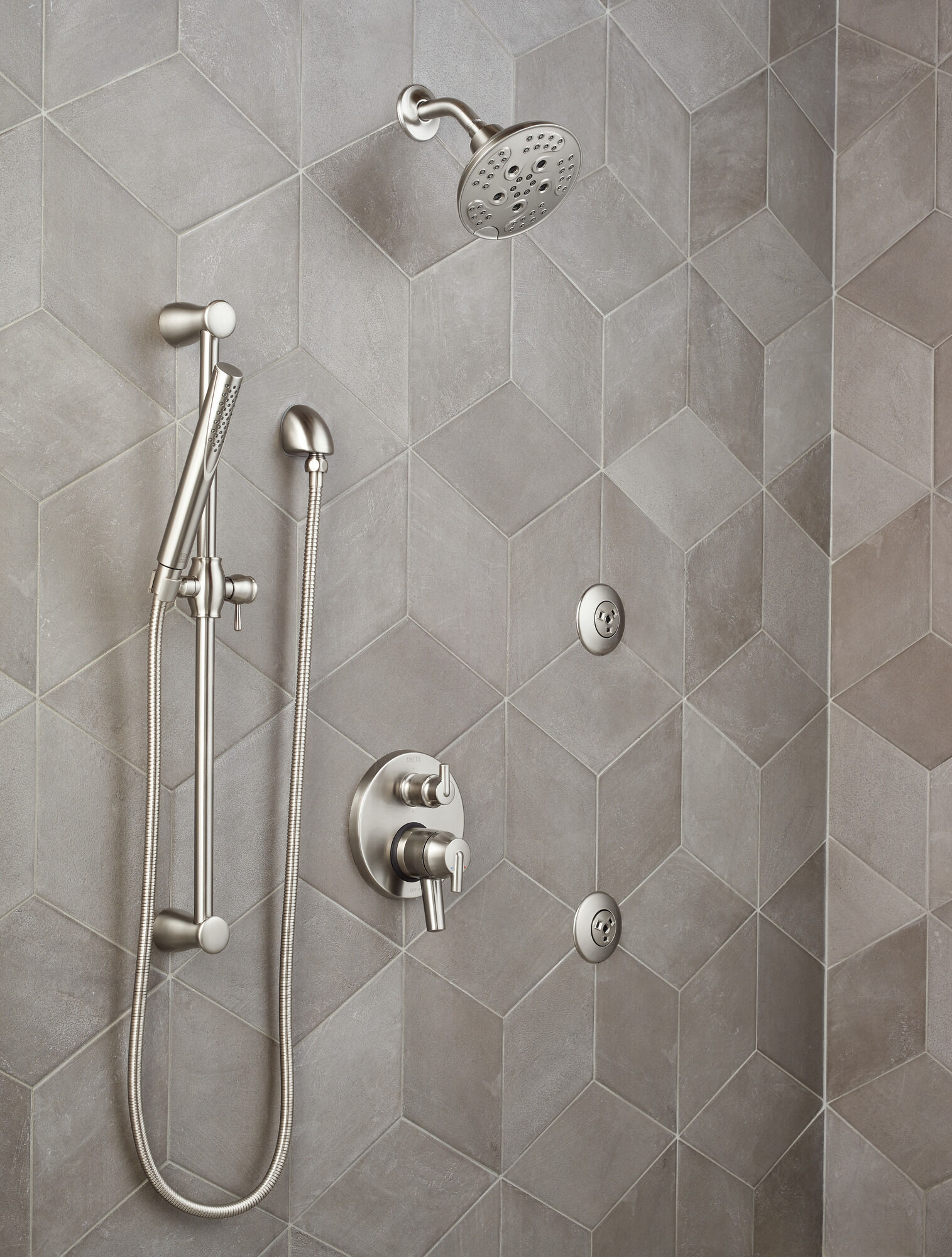 H2Okinetic® Переходная душевая лейка Raincan с 5 настройками Delta Faucet 52666-SS - Вид №4