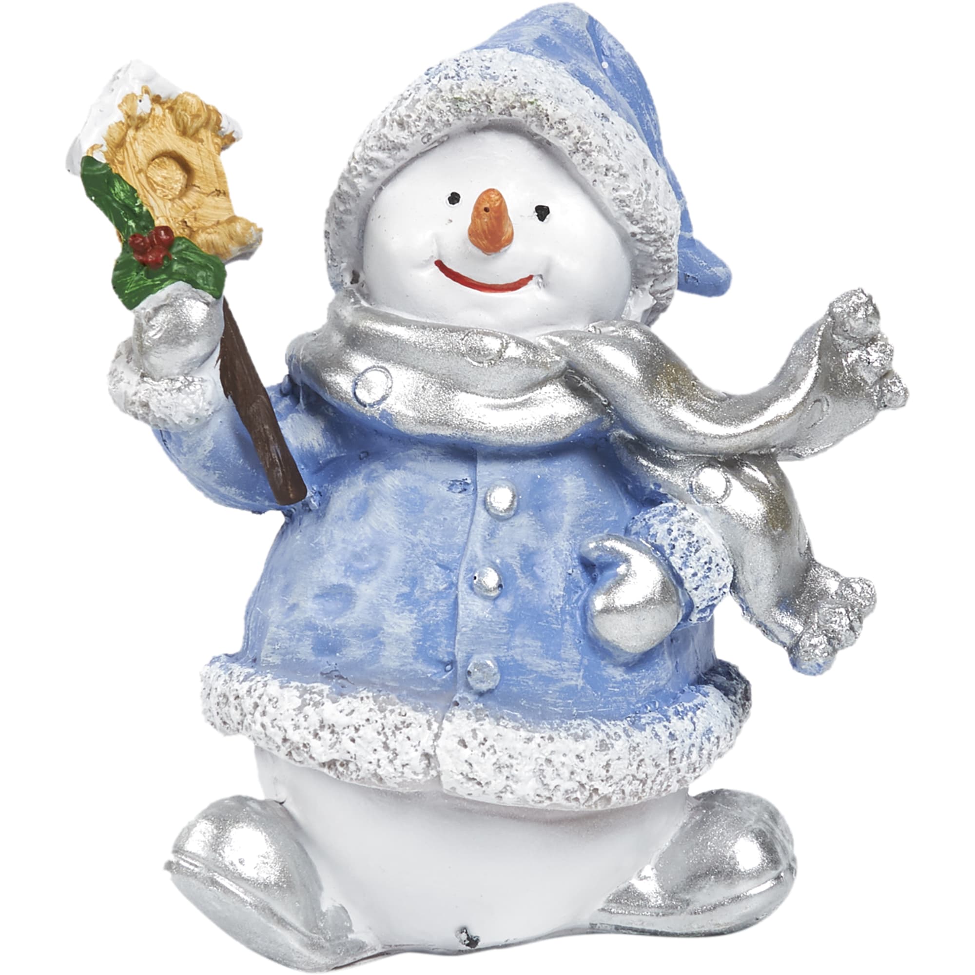 82199719 Фигура садовая «Снеговик со скворечником в синем» высота 28 см Santreyd  - Вид №1
