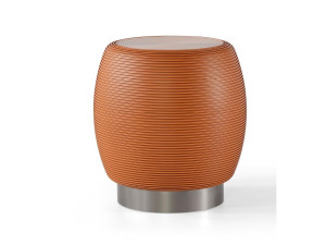 Высокий круглый деревянный журнальный столик