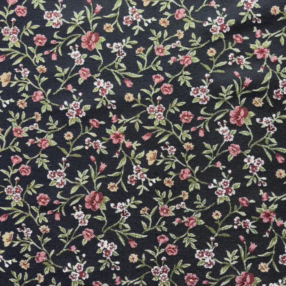 Ткань 1 м/п Весенние гобелен 150 см цвет черный Santreyd STLM-2057310