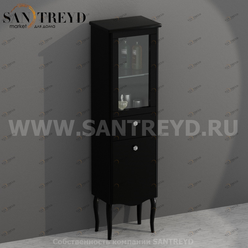 PS38DCA Напольный шкаф с правым открывание двери 177 см цвет Графит Globo Paestum Италия Ceramica Globo