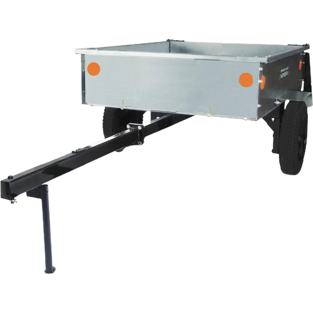 Прицеп для садового трактора райдера газонокосилки МОБИЛ К ТПМ-500-1 Премиум оцинкованный в упаковке STLM-2026103