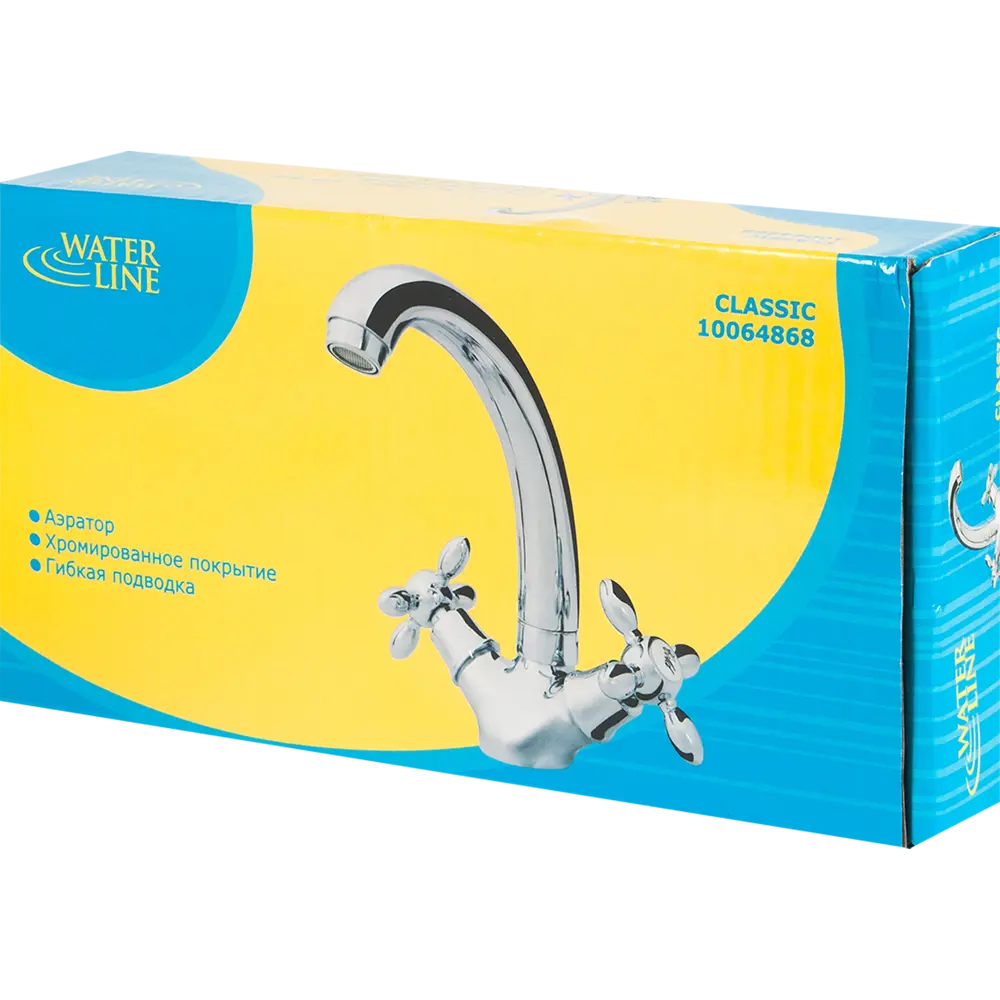 Смеситель для раковины Water Line Classic двухвентильный цвет хром 10064868 STLM-2024979  - Вид №3