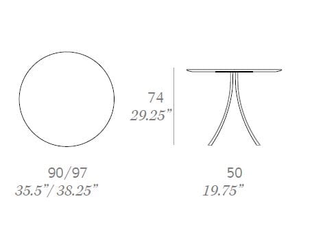 Круглый садовый стол из нержавеющей стали EXPORMIM ARCH-00133460 - Вид №8