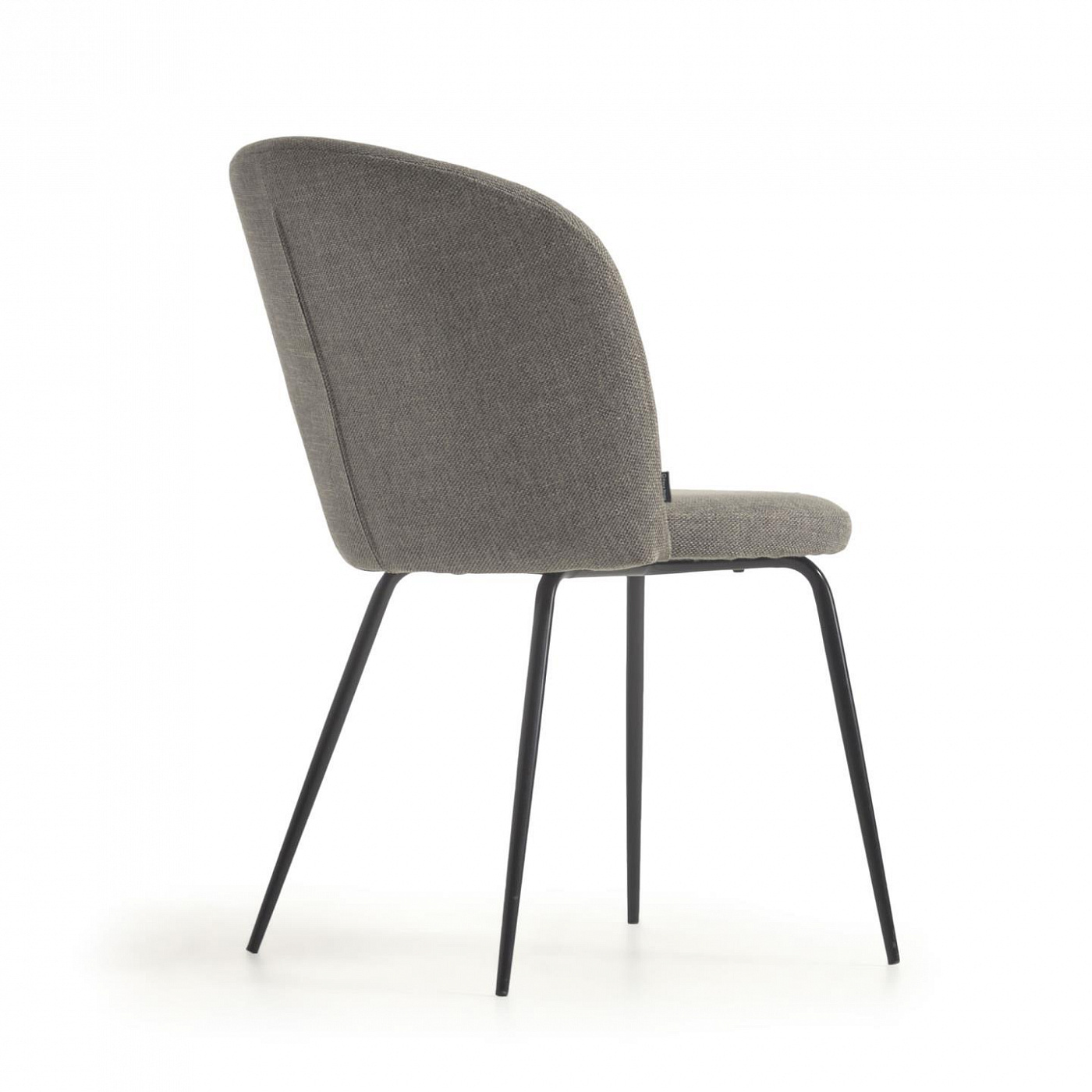 108130 Стул серого цвета с металлом с черной отделкой La Forma Anoha 