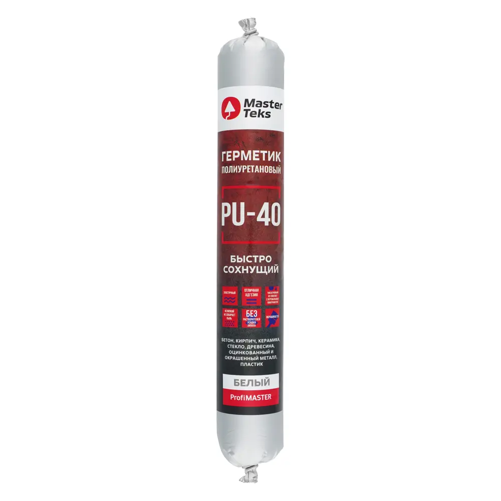 Полиуретановый герметик Masterteks PU-40 белый 600 мл 89427058 STLM-1579577