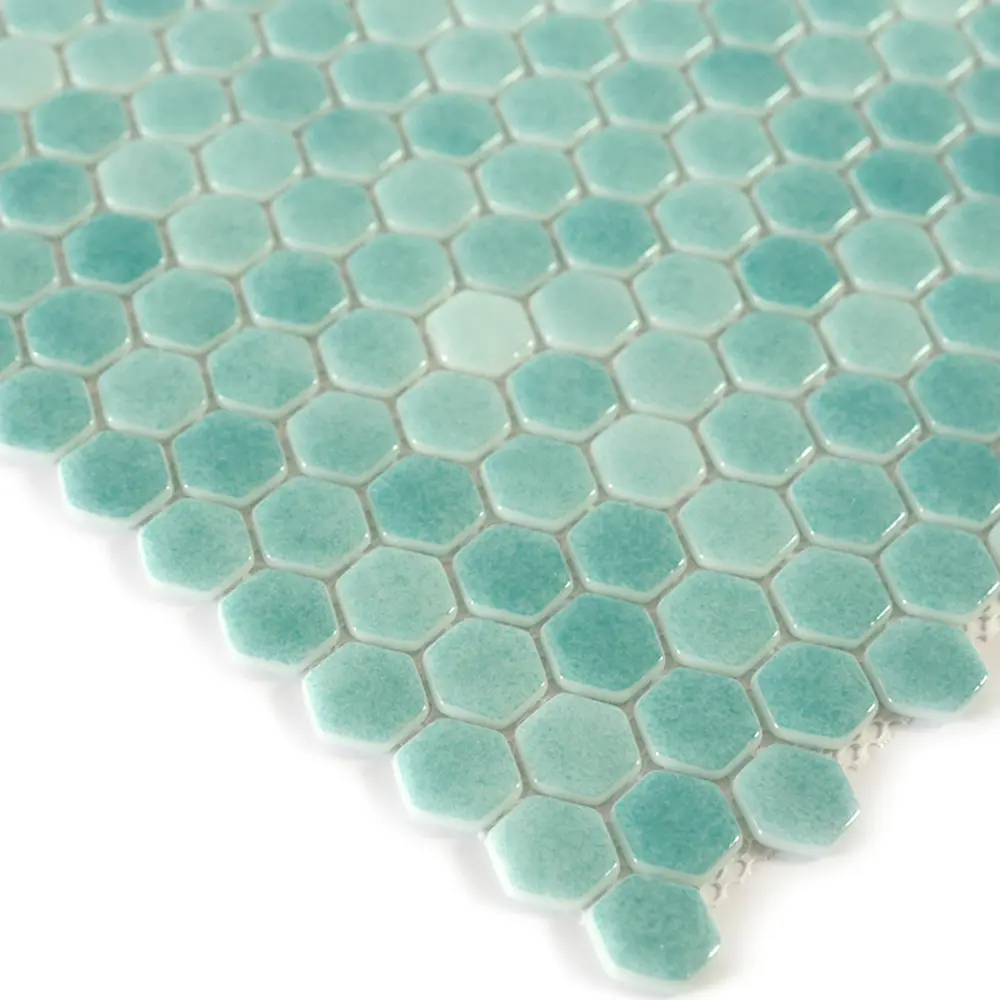 Мозаика стеклянная Natural STP-GN008-HEX 29x29 см цвет зеленый 84830273 STLM-2093160 Santreyd Steppa - Вид №1
