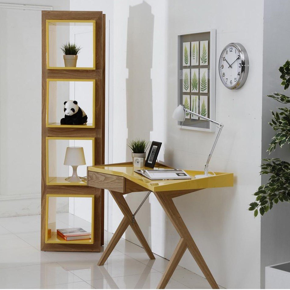 Стеллаж деревянный белый, орех от Angel Cerda ANGEL CERDA  149952 Белый;коричневый  - Вид №6