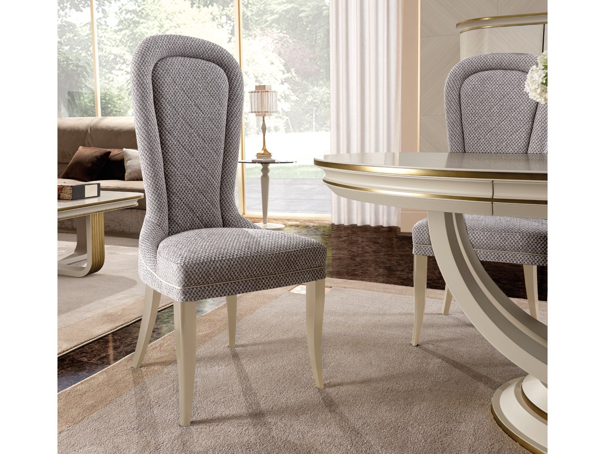 Мягкий стул из ткани A.R. Arredamenti ARCH-00007100 - Вид №1