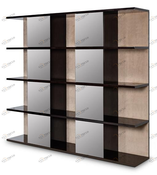 Stylish Club Открытый книжный шкаф из фанерованной древесины Manhattan Scf.m22