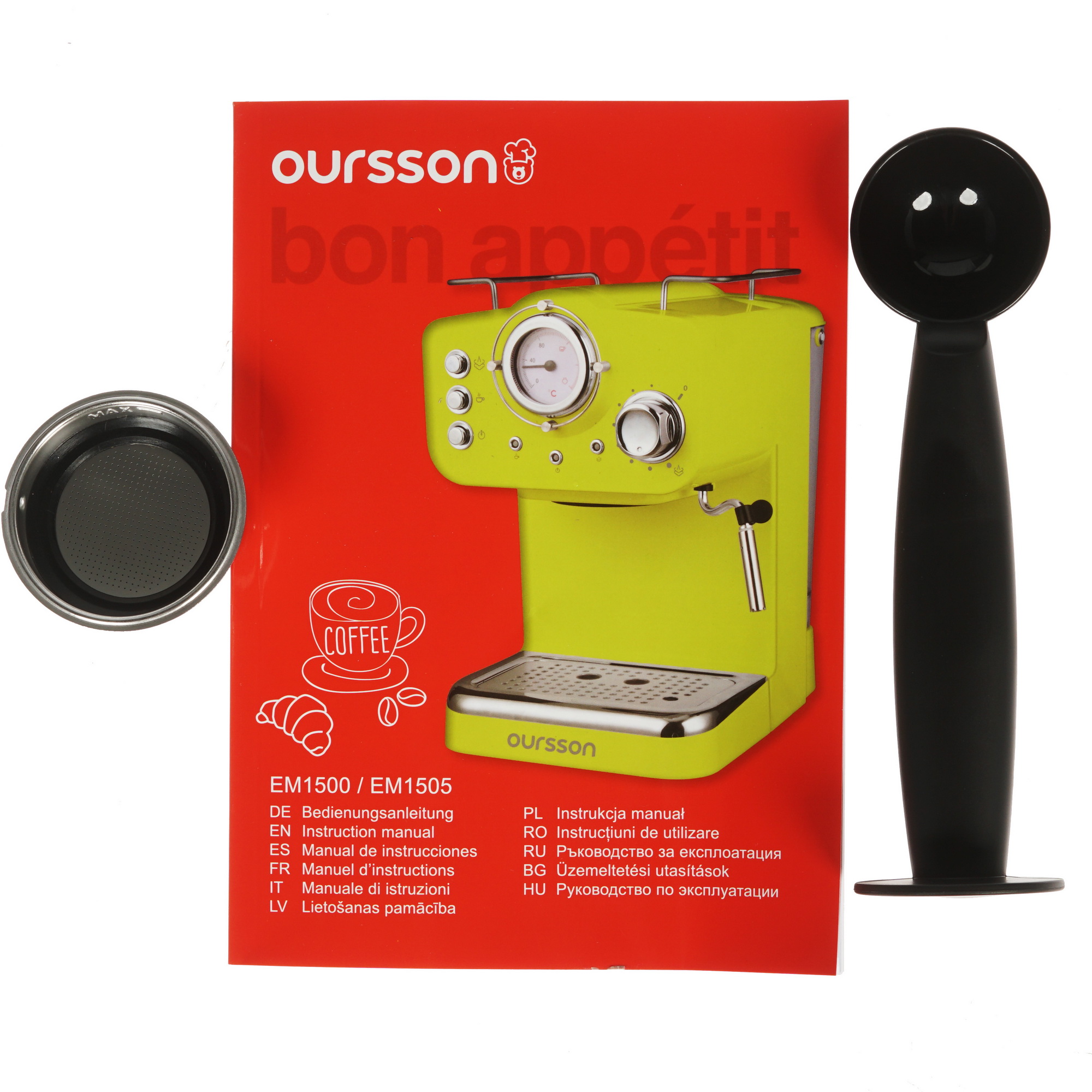 8121355 Кофеварка рожковая Oursson EM1505/GA зеленый STDN-0149639 - Вид №6