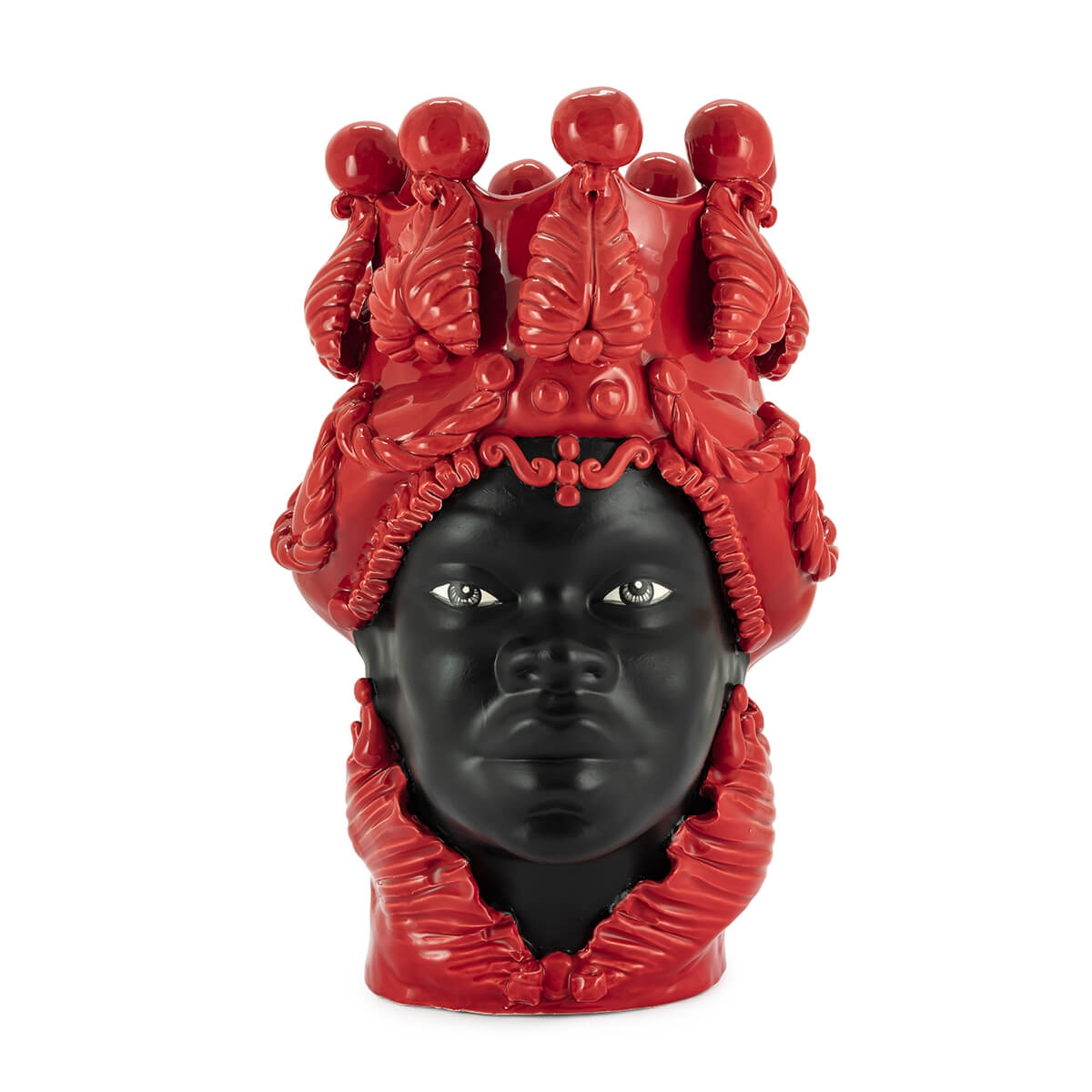 201082-BT ABHIKA ВАЗА MORO BIG LADY SIMPLY MAT BLACK MAT  - Вид №2