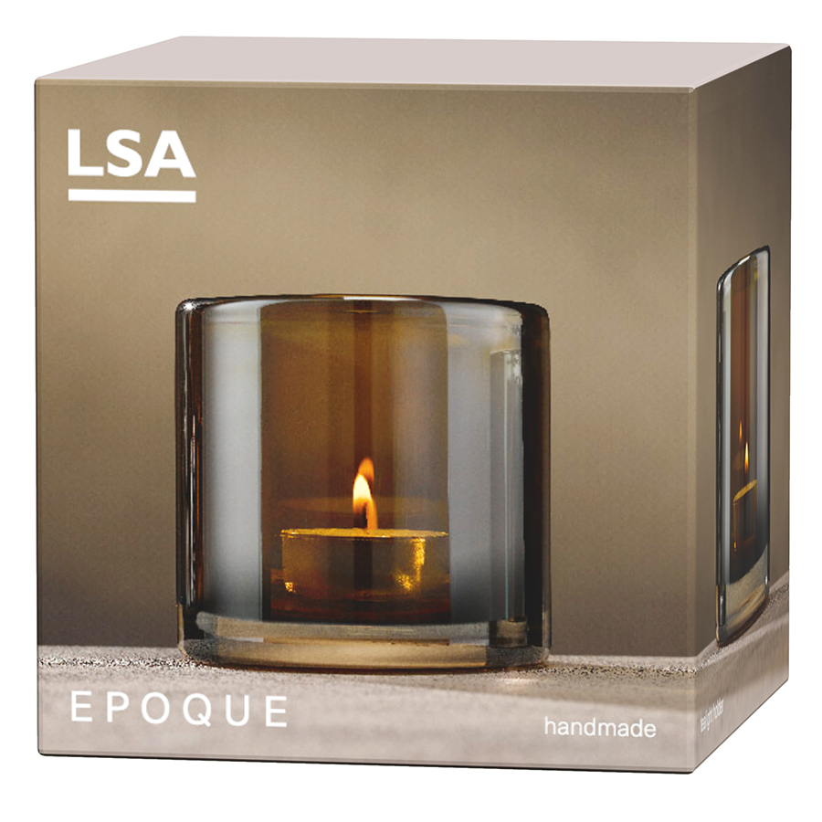 G1662-08-141 Подсвечник signature, epoque, 8,5 см, янтарь LSA International  - Вид №7