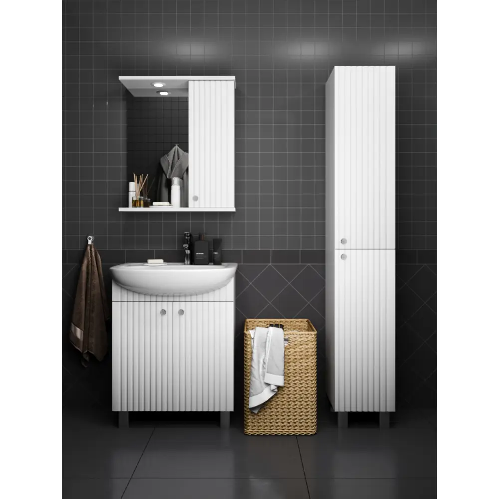 Santreyd Роллс - Зеркальный шкаф с LED-подсветкой для ванной 65×72 см 85235130 STLM-0060275 - Вид №2