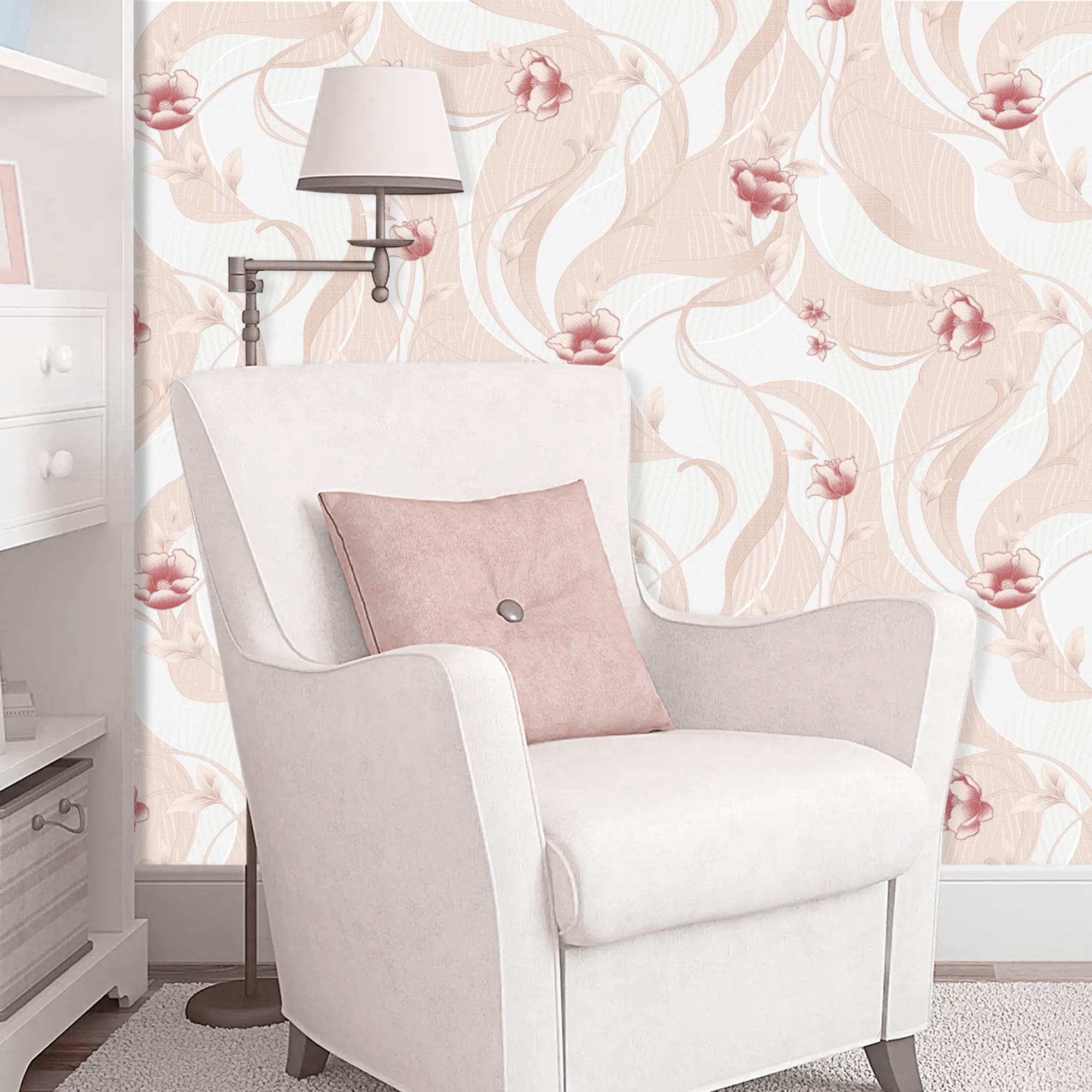 82938319 Обои бумажные бежевые 0.53 м 322-02 Оптима Santreyd - Вид №2