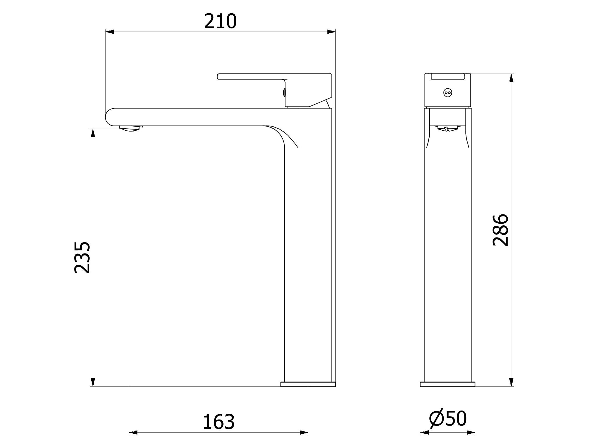 Смеситель для раковины с автоматическим сливом IB WhyNot? ARCH-00088937 - Вид №2