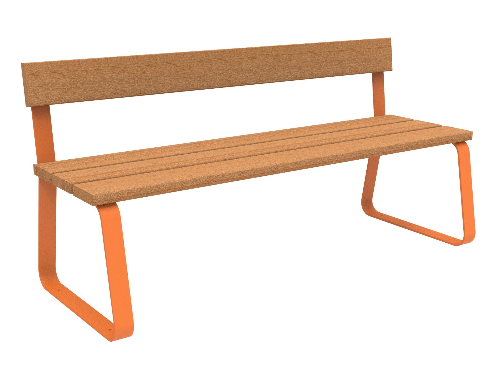 Скамья из окуме со спинкой Lazzari Sunny ARCH-00105754 - Вид №6