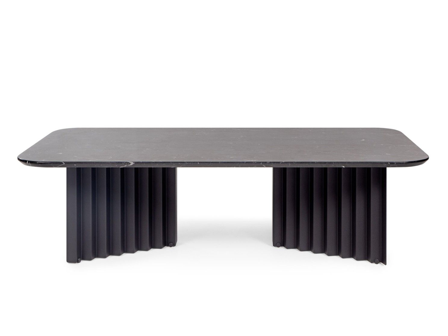 Прямоугольный низкий журнальный столик из мрамора и стальной основы RS Barcelona Plec ARCH-00122036