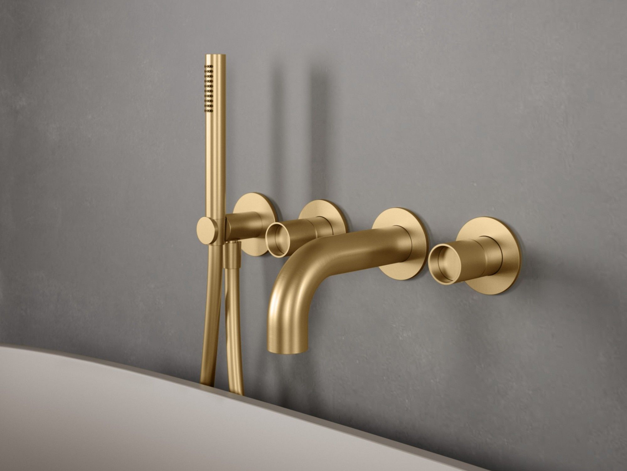 Нержавеющая сталь встраиваемые стены 4 отверстия ванна набор Rubinetterie Treemme Watertube ARCH-00034468