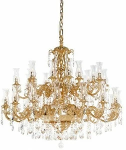 Possoni Illuminazione Люстра из чистого золота с пескоструйной обработкой и кристаллами swarovski® Howard 830/16+16-sw/g41