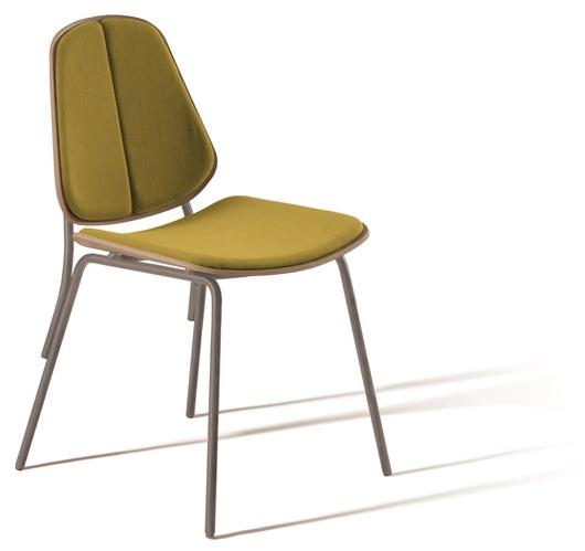 Capdell Стул из стали и дерева со встроенной подушкой Col sun-id-1489679 - Вид №8