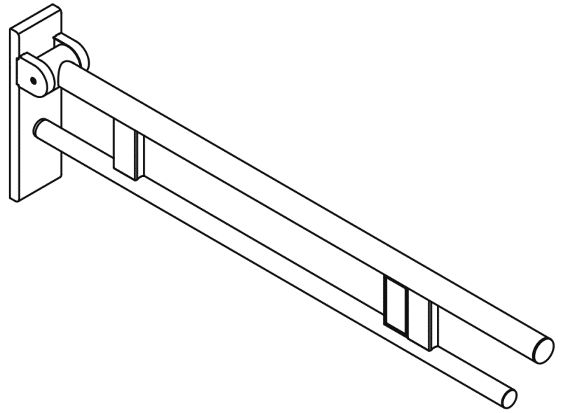 900.50.18240 Опорная рейка Duo, исполнение b HEWI Stützen  - Вид №2