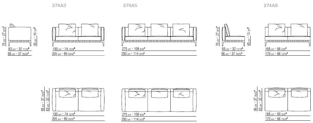 Flexform Садовый диван из модульной ткани Atlante sun-id-1380524 - Вид №9