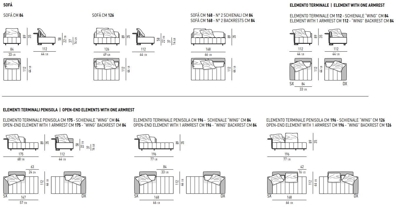 Ткань диван Minotti Freeman ARCH-00060440 - Вид №26