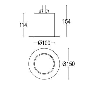 Алюминиевый светодиодный светильник Ghidini Lighting HIDE RD ARCH-00111432 - Вид №2