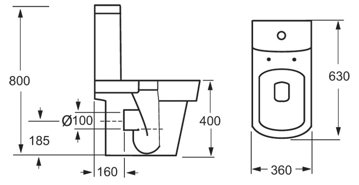 Унитаз-компакт безободковый BelBagno MATTINO Компакт унитаз с бачком Белый BELBAGNO  Китай  - Вид №1