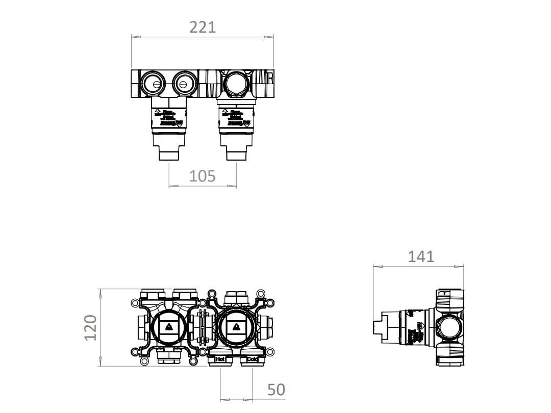 Термостатический смеситель для душа CROSSWATER MPRO ARCH-00028832 - Вид №5