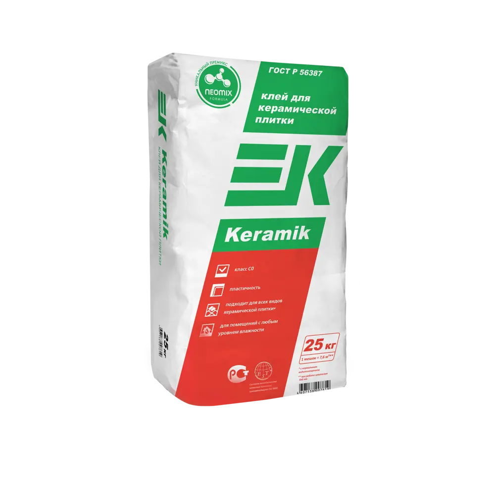 Клей для керамической плитки ЕК Keramik 25 кг 82062969 STLM-2144204