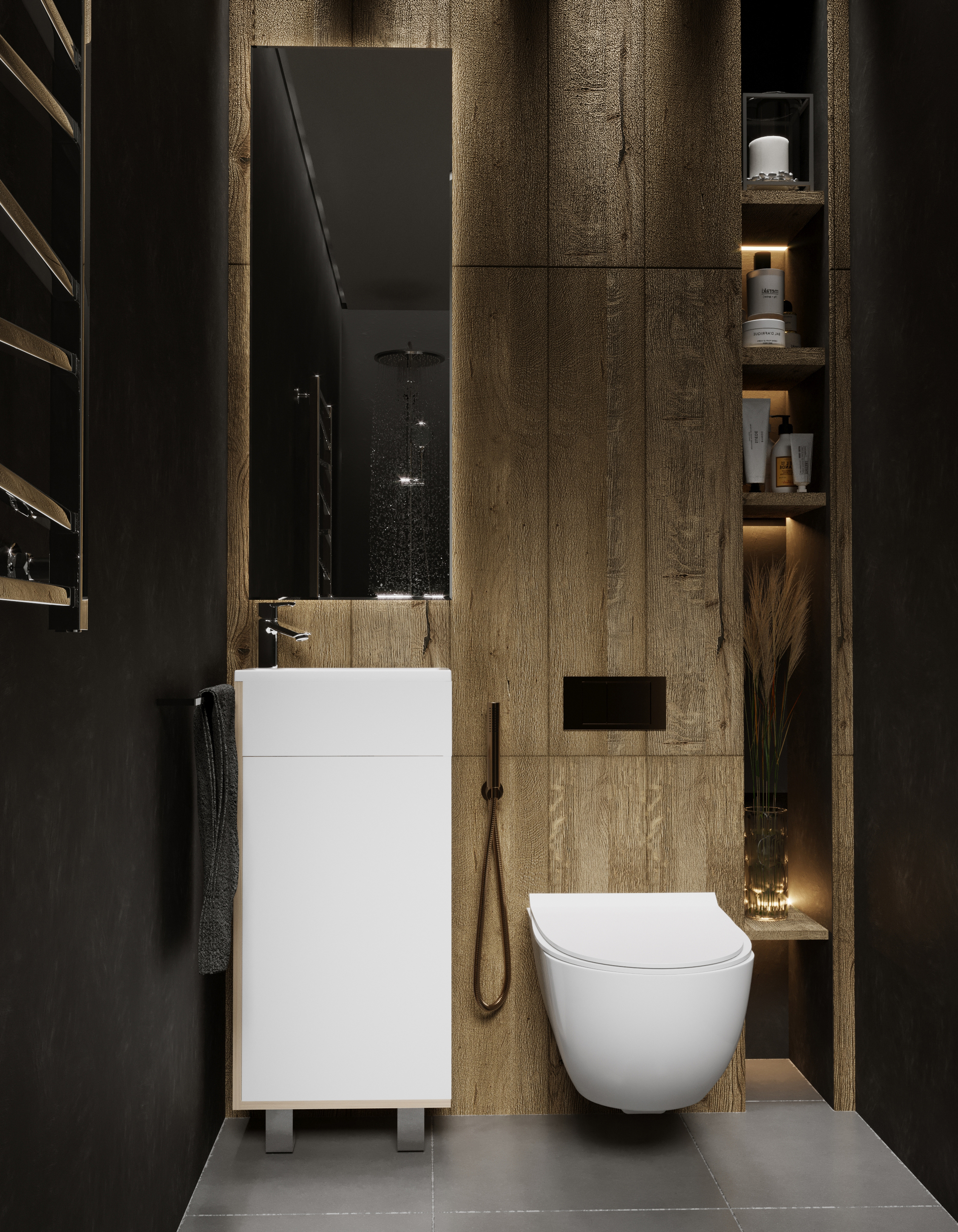 У85930 Тумба с раковиной Laura 40Н 1д. Дуб Сонома 1 Marka Laura - Вид №3