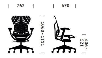 Triflex полимер поворотный эргономичный офисный стул Herman Miller Mirra 2 ARCH-00071795 - Вид №51