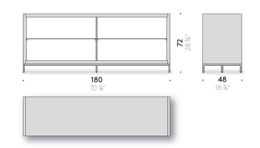Шкаф из дерева и стекла DE PADOVA Combi Open Units ARCH-00070744 - Вид №2
