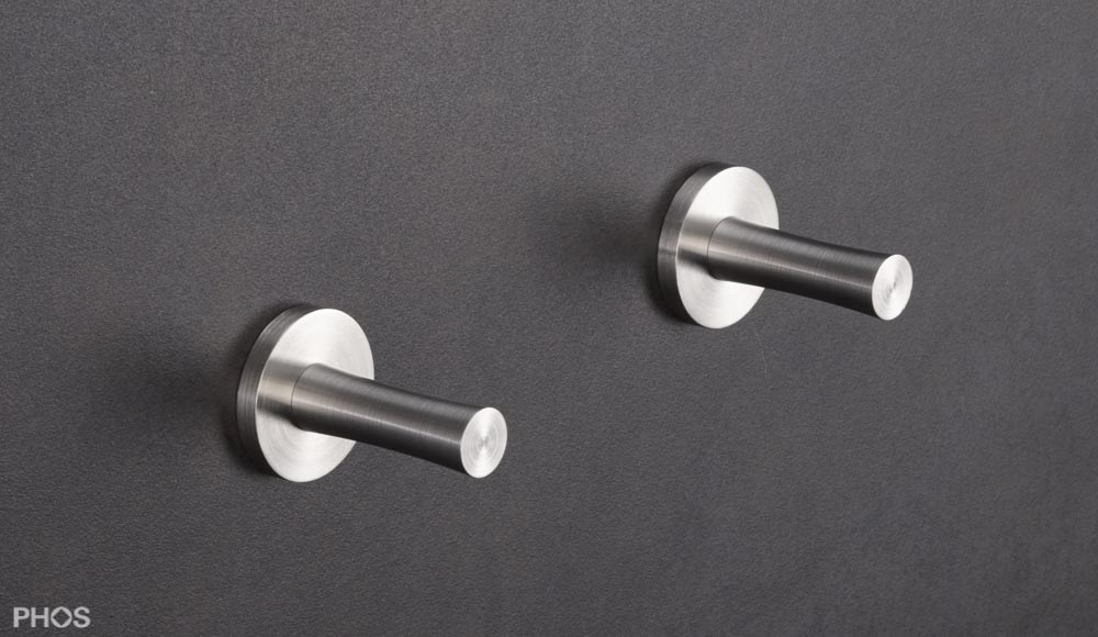 HF14-50K45 Настенный крючок ø14 мм, длина 5,6 см для приклеивания. PHOS 