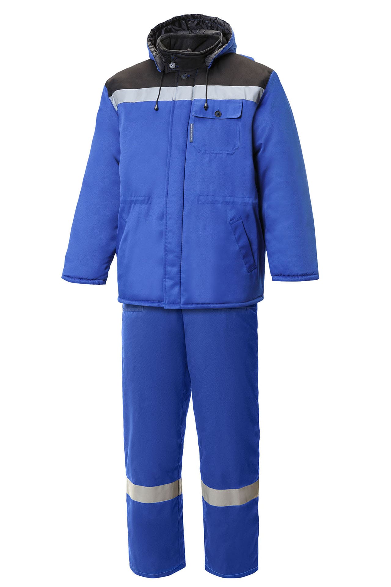 5034996 Костюм КОММУНАЛЬЩИК НЬЮ утепленный василек черный  Зимняя спецодежда  размер 44-46/158-164 