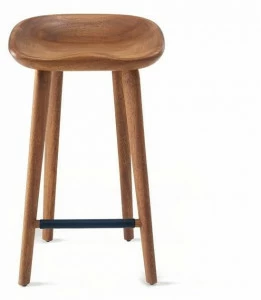 BassamFellows Табурет из массива дерева с подставкой для ног Tractor Cb-22