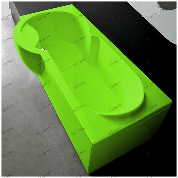 Ванна Gruppo treesse Simona V5671-SX-S салатовая прямоугольная левая VTLV5671SXS