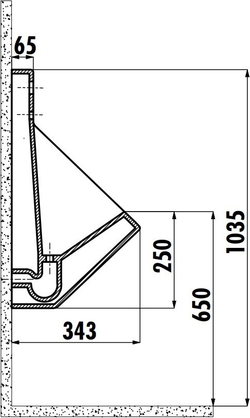 TP640-00CM00E-0001 Писсуар сенсорный CAPPUCINO TP640.F Creavit  - Вид №1