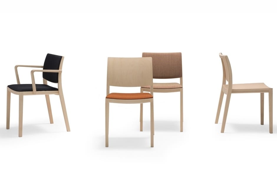 Деревянный стул с мягким сиденьем Andreu World Duos ARCH-00147236 - Вид №4