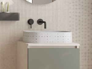 Керамическая столешница овальная раковина