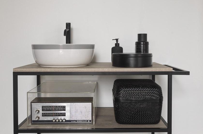 Scarabeo Ceramiche Тумба под умывальник с вешалкой для полотенец Frame 2.0 sun-id-1412637 - Вид №2