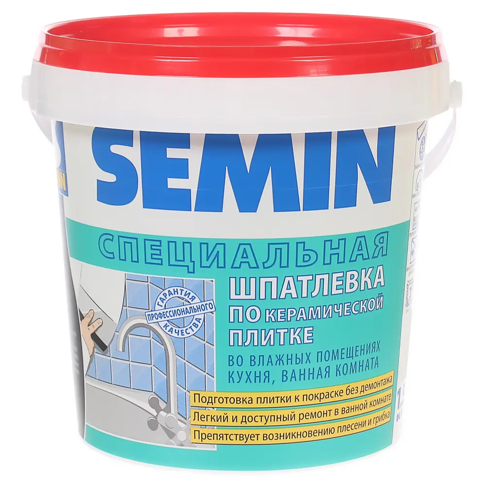 Шпатлевка выравнивающая по плитке Semin 1.5 кг 81964410 STLM-2029299 да