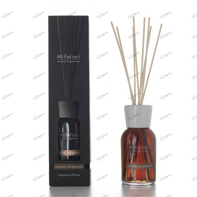 Диффузор с палочками 100мл "Сандал и "Бергамот" Sandalo Bergamotto MILLEFIORI MILANO САНДАЛ, БЕРГАМОТ 267366 Коричневый 